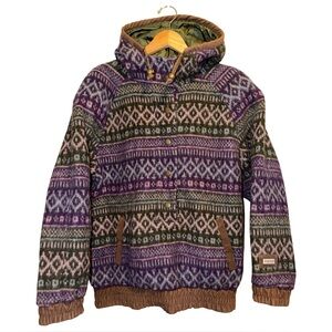 Vintage FERA Skiwear Reversible Pull On Hooded Ski Jacket